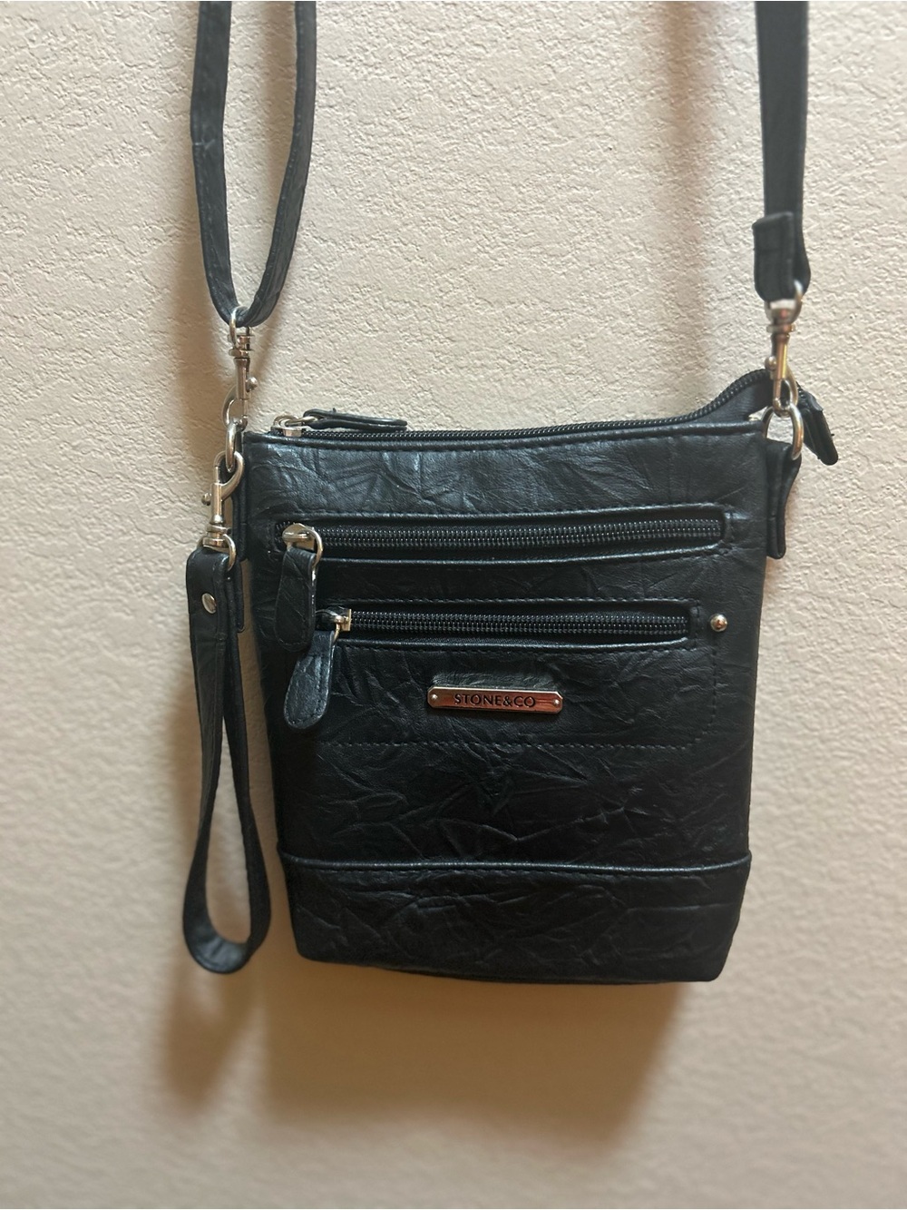 Stone & Co. Black Nancy 3-Bagger Convertible Crossbody Bag